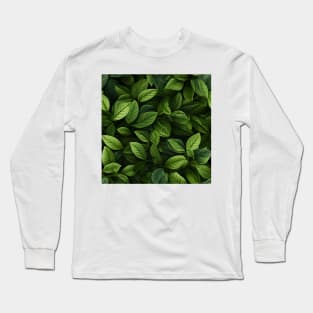 Green Leaves Pattern 9 Long Sleeve T-Shirt